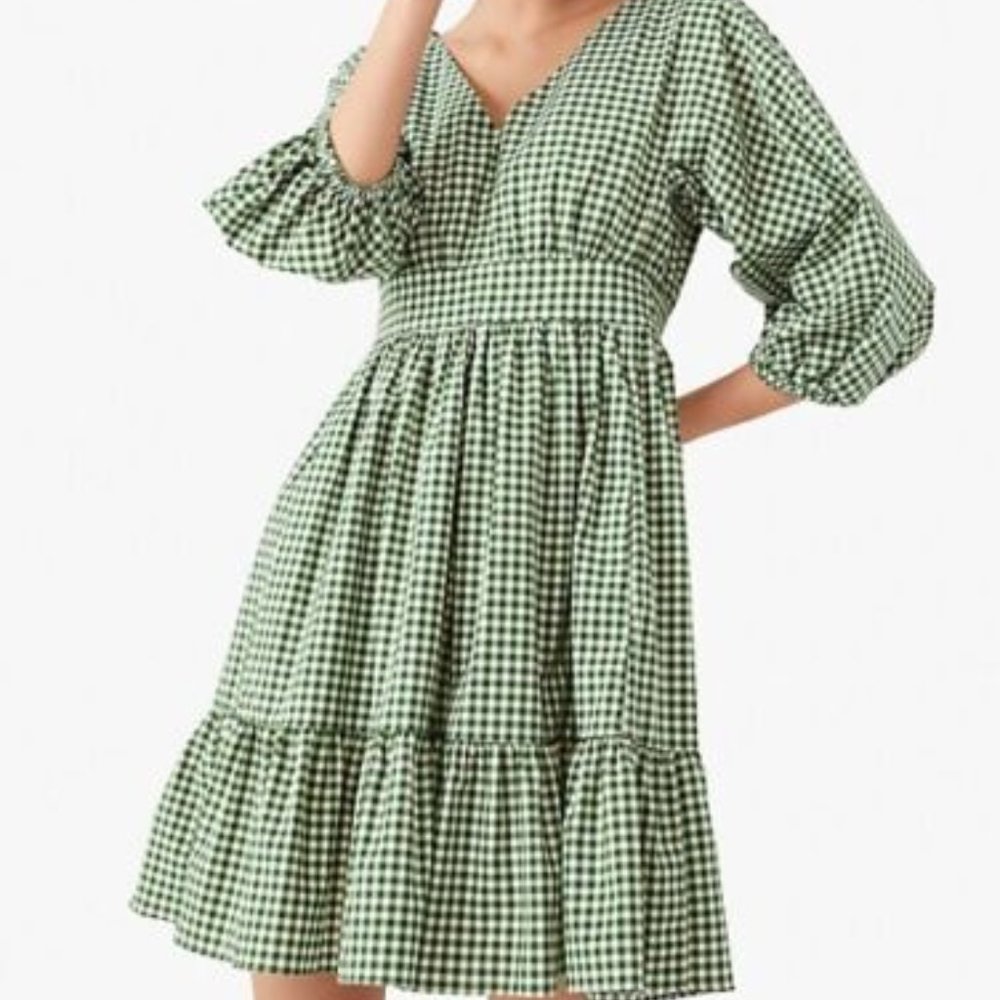 Kate Spade green gingham dress